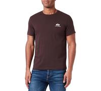 Alpha Industries Herren Basic T Small Logo T-Shirt, Hunter Brown, S