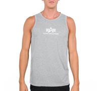 Tanktop ALPHA INDUSTRIES "BASIC TANK", Herren, Gr. XXL, grau (grau heather), Single Jersey, Obermaterial: 100% Baumwolle, meliert, körpernah hüftbedeckend, tiefer Rundhals, Tops Tanktop (74797363-XXL)