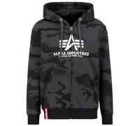 Alpha Industries Herren Basic Zip Hoody Camo Felpa Con Cappuccio da Uomo Hooded Sweatshirt, Black Camo,