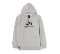 Alpha Industries Herren Basic Zip Hoody Kapuzensweat Für Kapuzenpullover, Grey Heather, M EU