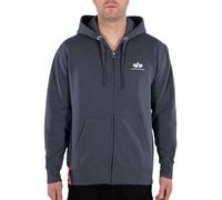 Alpha Industries Herren Basic Zip Hoody Sl Kapuzensweat Für Kapuzenpullover, Greyblack, M EU