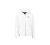 Hoodie ALPHA INDUSTRIES "Basic Zip Hoodie SL", Herren, Gr. XL, weiß, Shell: 80% Cotton, 20% Polyester, regular fit, Sweatshirts Hoodie (39328611-XL)