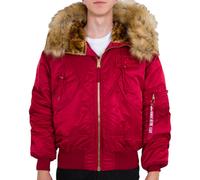 Alpha Industries Herren Bomberjacke 45P Hooded Custom commander red L