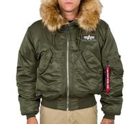 Alpha Industries Herren Bomberjacke 45P Hooded Custom dark green XXL