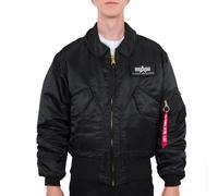Alpha Industries Herren Bomberjacke CWU 45 schwarz L
