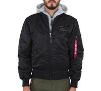 Alpha Industries Herren Bomberjacke MA-1 D-Tec black/grey M