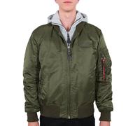 Alpha Industries Bomberjacke MA-1 D-TEC L grün Herren Übergangsjacken Jacken Mäntel L dunkelgrün, grau, meliert