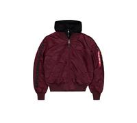 Bomberjacke ALPHA INDUSTRIES "Alpha Industries Men - Bomber Jackets", Herren, Gr. M, rot (schwarz cherry), Obermaterial: 100% Nylon, Futter: 100% Nylon, Kapuze: 75% Baumwolle, 25% Polyester, Füllung: 