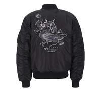 Alpha Industries MA-1 Dragon Embroidery Bomberjacke Größe L Schwarz
