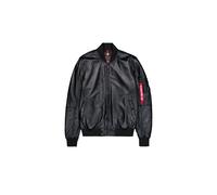 Alpha Industries Herren Bomberjacke MA-1 Leather black L