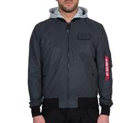 Alpha Industries Herren Bomberjacke MA-1 LW Hood Reflective black L