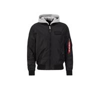 Alpha Industries Herren Bomberjacke MA-1 TT Hood black L