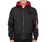 Alpha Industries Herren Bomberjacke MA-1 TT Hood Custom black M