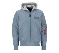 Alpha Industries Herren Bomberjacke MA-1 TT Hood greyblue XL