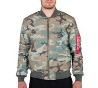 Alpha Industries MA-1 VF 59 Reflective Camo Jacke, grün, Größe L für Männer