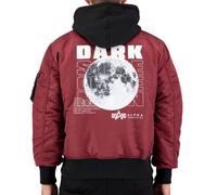 Alpha Industries Herren Bomberjacke MA-1 VF Hood Dark Side burgundy S