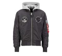 Alpha Industries Herren Bomberjacke MA-1 VF Hood Dark Side vintage grey S