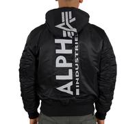 ALPHA INDUSTRIES MA-1 ZH Back Print Bomberjacke für Herren Black/Reflective