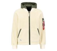 Alpha Industries Herren Bomberjacke Teddy Nylon ZH off white