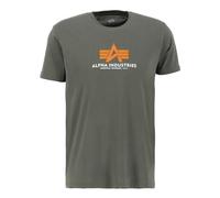 Alpha Industries Herren Camiseta de caucho Basic T para Hombre Kurzarm Shirt, Dark Olive,