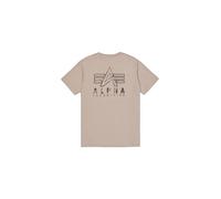 Alpha Industries Herren Camo Logo Puff Print BP T, Vintage Sand, M