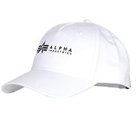 Alpha Industries Herren Cap Unisex Basecap Baseballkappe, Weiß, Einheitsgröße EU