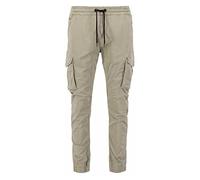 Cargohose ALPHA INDUSTRIES "Cotton Twill Jogger" Gr. M, N-Gr, beige (vintage sand) Herren Hosen (59293068-M)