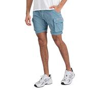 Alpha Industries Crew Cargo Shorts 33 Grey / Blue
