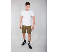 Shorts ALPHA INDUSTRIES "Crew Short", Herren, Gr. 33, Normalgrößen, grün (khaki), Shell: 98% Cotton, 2% Elastane; Lining: 100% Cotton, Hosen Shorts (37584251-33) khaki