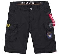 Alpha Industries Herren Crew Short Patch Für Cargos, Schwarz, 28 EU