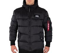 Alpha Industries Herren Daunenjacke Hooded Puffer Alpha FD black 3XL