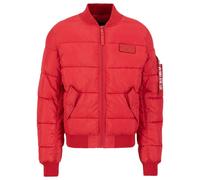 Alpha Industries Herren Daunenjacke MA-1 Puffer Bomber mars red
