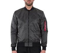 Alpha Industries Herren Fliegerjacke MA-1 LW AOP Rainbow Reflective greyblack L