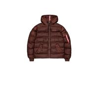 Alpha Industries - Hooded Puffer FD - Kapuzen-Pufferjacke FD - Powder Brown M