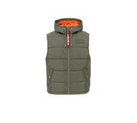 Alpha Industries Herren Hooded Puffer Vest FD, Sage-Green, XXL