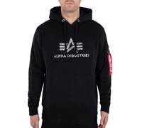 Alpha Industries Herren Hoodie 3D Camo Logo black/woodland M