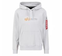 Kapuzensweatshirt ALPHA INDUSTRIES "Alpha Label Hoody" Gr. XXL, grau (pastel grey) Herren Sweatshirts (60384229-XXL) pastel grey