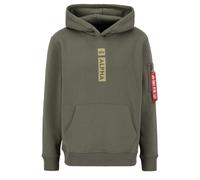 Alpha Industries - Alpha Puff Print Hoodie - Sweatshirt - Dark Olive M