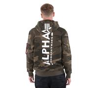 ALPHA INDUSTRIES Herren Back Print Hoody Kapuzensweat Kapuzenpullover, Olive Camo, S