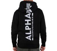 Alpha Industries Herren Hoodie Back Print Reflective Print black M