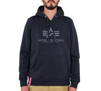 Alpha Industries Herren Hoodie Basic Logo rep. blue L