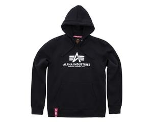 Alpha Industries Herren Hoodie Basic Logo verschiedene Farben schwarz XL
