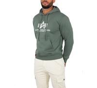 Alpha Industries Herren Hoodie Basic Logo vintage green S