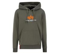 Alpha Industries Herren Hoodie Basic Rubber dark olive S