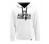 Alpha Industries Herren Foam Print Hoody Kapuzensweat Kapuzenpullover, White, S