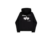 Alpha Industries Herren Label Hoodie Back Print, Black, L