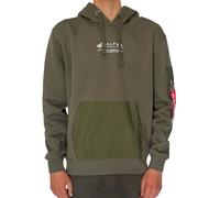 Alpha Industries Herren Hoodie Nylon Pocket dark olive L
