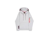 Hoodie ALPHA INDUSTRIES "Alpha Hoodie", Herren, Gr. XL, pastel grau, Obermaterial: 80% Baumwolle, 20% Polyester, regular fit, Sweatshirts Hoodie (50400817-XL) pastel grau