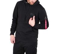 Alpha Industries Kapuzenpullover (Hoodie) Red Stripe Hoody schwarz Herren, Größe M
