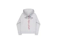 Alpha Industries Hoodie mit Label-Details in Hellgrau, Größe XL
